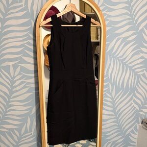 J. Crew Classic Black Midi Dress